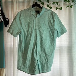 Turquoise, Shortsleeved button up, Primark, Size Large, Mens